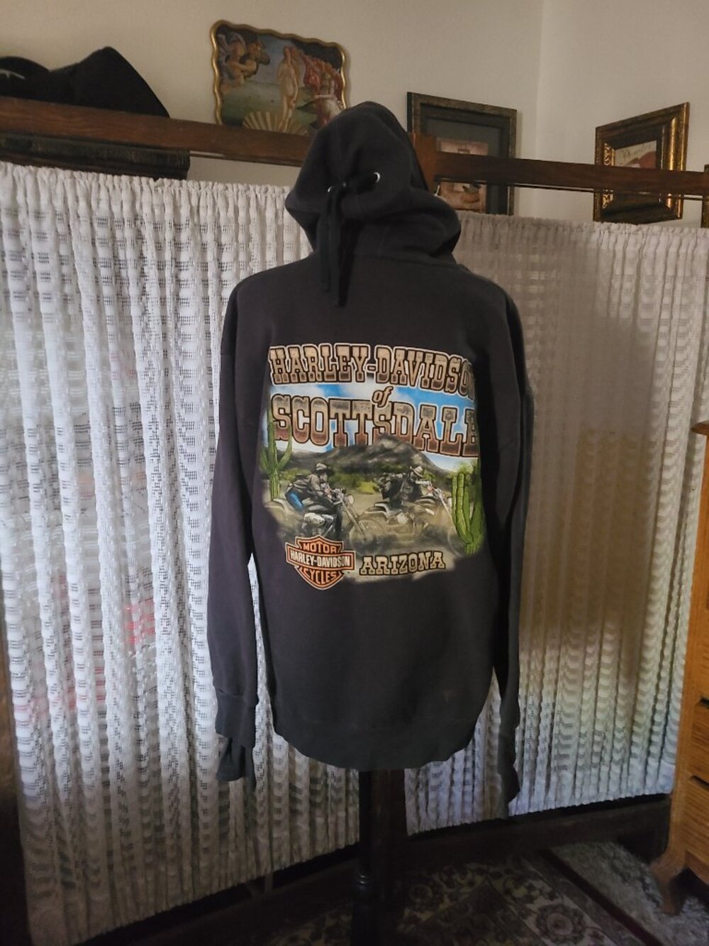 Harley-Davidson Men's SZ M Pullover Hoodie with Built-In Face Mask Scottsdale HD - Picture 5 of 11